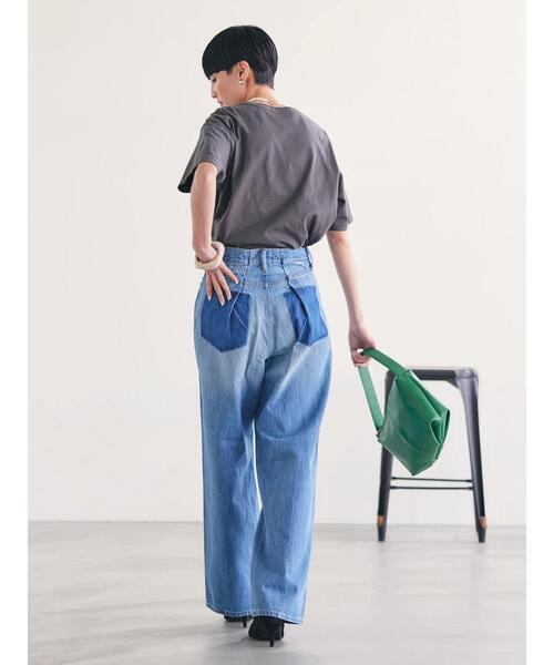 AMERICAN HOLIC(アメリカンホリック)の「【WEB限定】アシンメトリーデニムワイドパンツ【小柄女性向けサイズ有】(デニムパンツ・レディース・インディゴブルー・3/2/1/0/L/M/S)」の15枚目の写真