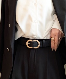 styiro（スタイロ）の「【累計販売数1万本突破！】選べる17展開 艶・マットゴールド シルバーミディアムレザーベルト オフィス 休日（ベルト）」