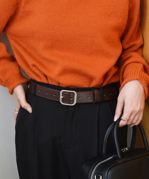 styiro（スタイロ）の「【累計販売数1万本突破！】選べる17展開 艶・マットゴールド シルバーミディアムレザーベルト オフィス 休日（ベルト・レディース・ブラック系2/ブラック系1/ブラウン系2/ホワイト系2/ホワイト系1/ベージュ系1/ベージュ系2/ブラウン系1/イエロー系2/ブラウン系3/ベージュ系3/ブラック系3/ホワイト系3/ベージュ系4/ブラック系4/ブラウン系4/ホワイト系4・FREE）」の11枚目の写真