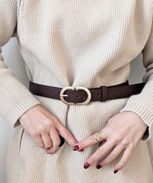 styiro（スタイロ）の「【累計販売数1万本突破！】選べる17展開 艶・マットゴールド シルバーミディアムレザーベルト オフィス 休日（ベルト）」