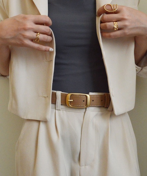 styiro（スタイロ）の「【累計販売数1万本突破！】選べる17展開 艶・マットゴールド シルバーミディアムレザーベルト オフィス 休日（ベルト・レディース・ブラック系2/ブラック系1/ブラウン系2/ホワイト系2/ホワイト系1/ベージュ系1/ベージュ系2/ブラウン系1/イエロー系2/ブラウン系3/ベージュ系3/ブラック系3/ホワイト系3/ベージュ系4/ブラック系4/ブラウン系4/ホワイト系4・FREE）」の14枚目の写真