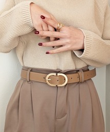 styiro（スタイロ）の「【累計販売数1万本突破！】選べる17展開 艶・マットゴールド シルバーミディアムレザーベルト オフィス 休日（ベルト）」