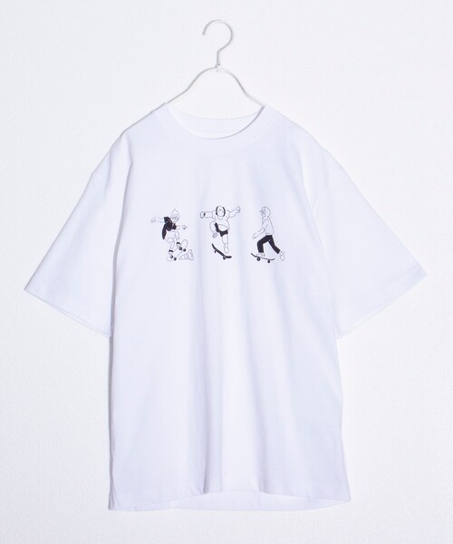 FREDY MAC（フレディーマック）の「【FREDYMAC/フレディマック】SKATEBOARD/BICYCLE/WALK THE DOG プリントTシャツ マックT（Tシャツ/カットソー・メンズ・ミント/ホワイト系その他/ホワイト系その他2/ホワイト系その他3/ピンク/アッシュグレー・S/M/L）」の2枚目の写真