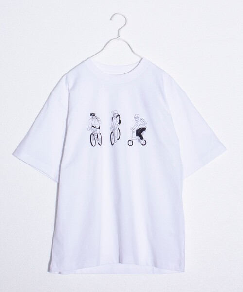 FREDY MAC（フレディーマック）の「【FREDYMAC/フレディマック】SKATEBOARD/BICYCLE/WALK THE DOG プリントTシャツ マックT（Tシャツ/カットソー・メンズ・ミント/ホワイト系その他/ホワイト系その他2/ホワイト系その他3/ピンク/アッシュグレー・S/M/L）」の3枚目の写真
