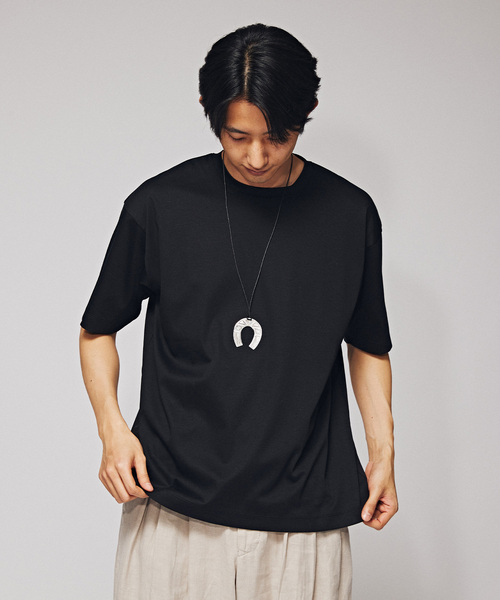 EDIFICE(エディフィス)の「アルビニスタスムース クルーネック Tシャツ(Tシャツ/カットソー・メンズ・ネイビー/ホワイト/グリーン/ブラック/アイボリー/オレンジ系その他・SMALL/MEDIUM/LARGE)」の11枚目の写真