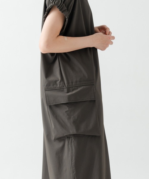 セール】「KHA:KI/カーキ」ギャザースリーブワンピース（ワンピース  