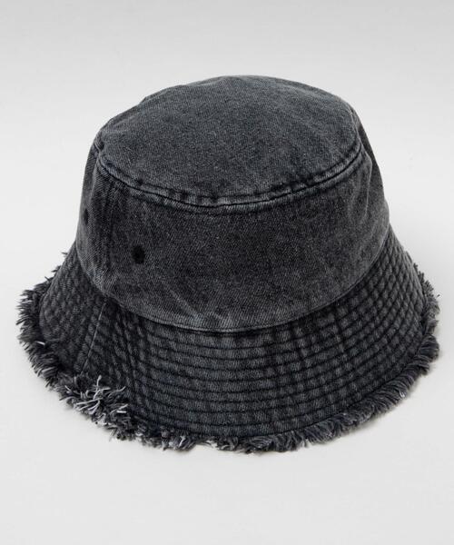WEGO(ウィゴー)の「WEGO/デニムフリンジバケットハット(ハット・レディース・ライトインディゴブルー/ブラック/インディゴブルー・FREE)」の9枚目の写真