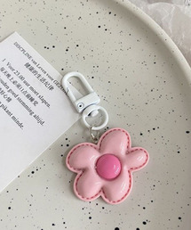 フラワーモチーフ ピンク キーホルダー Mother garden アクリルキーホルダー 単品 フラワー コットン