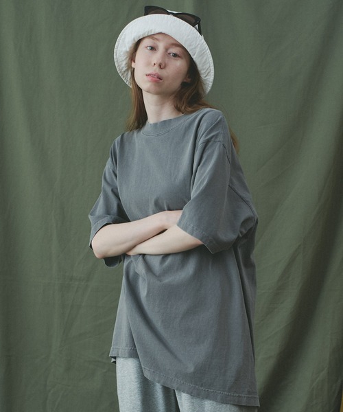 SHAKA(シャカ)の「SHAKA WEAR/シャカ ウェア 7.5OZ マックス ヘビィウェイト ガーメントダイ Tシャツ(Tシャツ/カットソー・メンズ・グレー/チャコールグレー/ブラック/ブルー・MEDIUM/LARGE/X-LARGE)」の2枚目の写真