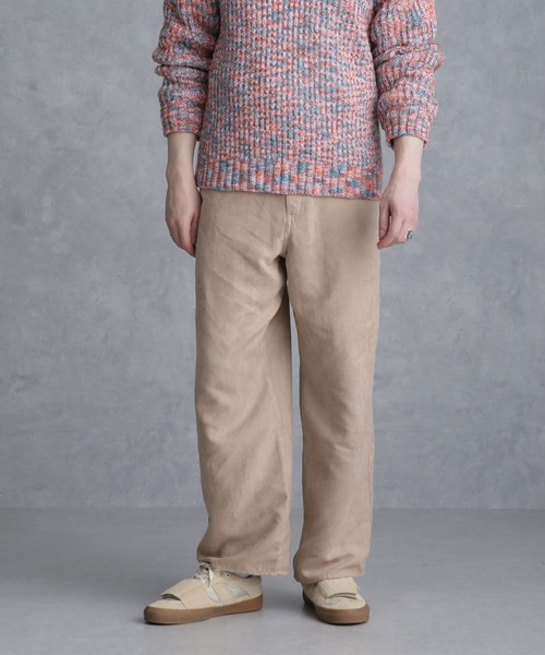 Apo(s)ture(アポスチャー)の「LUCAS-001/フェイクスウェードワイドパンツ(その他パンツ・メンズ・ベージュ/グリーン/グレー/ブラック・XS/S/M/L/XL)」の1枚目の写真