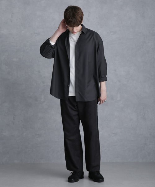 Apo(s)ture(アポスチャー)の「LUCAS-001/フェイクスウェードワイドパンツ(その他パンツ・メンズ・ベージュ/グリーン/グレー/ブラック・XS/S/M/L/XL)」の7枚目の写真