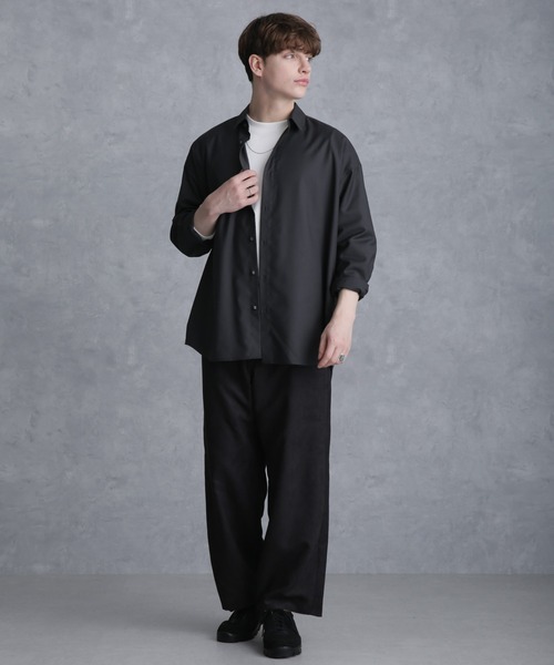 Apo(s)ture(アポスチャー)の「LUCAS-001/フェイクスウェードワイドパンツ(その他パンツ・メンズ・ベージュ/グリーン/グレー/ブラック・XS/S/M/L/XL)」の9枚目の写真