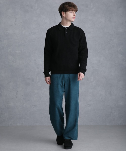 Apo(s)ture(アポスチャー)の「LUCAS-001/フェイクスウェードワイドパンツ(その他パンツ・メンズ・ベージュ/グリーン/グレー/ブラック・XS/S/M/L/XL)」の16枚目の写真