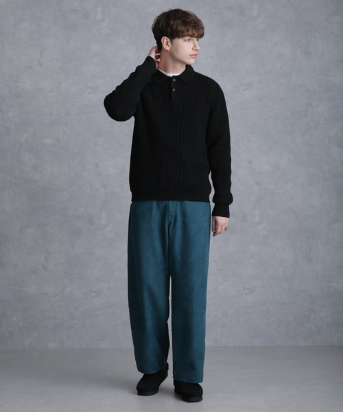 Apo(s)ture(アポスチャー)の「LUCAS-001/フェイクスウェードワイドパンツ(その他パンツ・メンズ・ベージュ/グリーン/グレー/ブラック・XS/S/M/L/XL)」の17枚目の写真