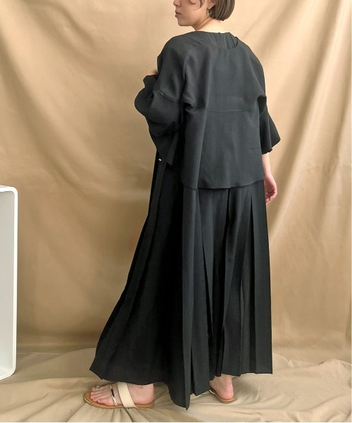 新品未使用【M】LHELBIE レルビエ　タックプリーツワンピース　ロング 新品未使用【M】LHELBIE レルビエ タックプリーツワンピース