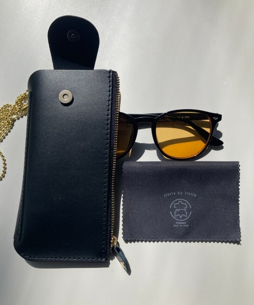 TIDEWAY(タイドウェイ)の「Ag+LEATHER BLACK&WHITE 抗菌MULTI CASE(メガネケース)(メガネ・レディース・ブラック/ホワイト・FREE)」の3枚目の写真