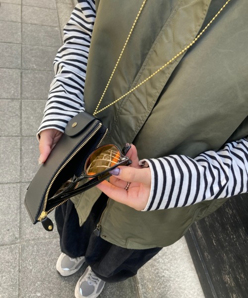 TIDEWAY(タイドウェイ)の「Ag+LEATHER BLACK&WHITE 抗菌MULTI CASE(メガネケース)(メガネ・レディース・ブラック/ホワイト・FREE)」の9枚目の写真