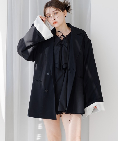 Dita Muaj.(ディータムアージュ)の「フリルカラーキャンディースリーブブラウス(チュニック)(シャツ/ブラウス・レディース・セージグリーン/ホワイト/ブラック・FREE)」の9枚目の写真