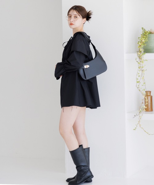 Dita Muaj.(ディータムアージュ)の「フリルカラーキャンディースリーブブラウス(チュニック)(シャツ/ブラウス・レディース・セージグリーン/ホワイト/ブラック・FREE)」の13枚目の写真