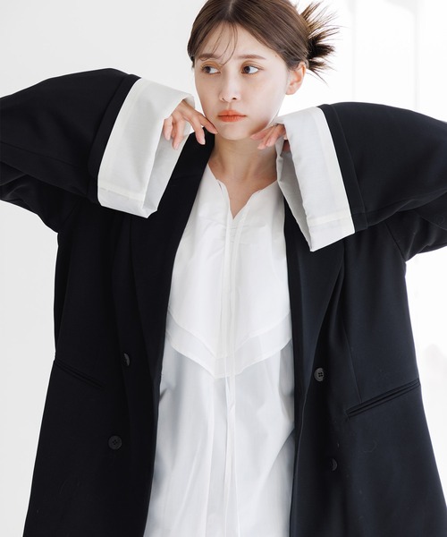 Dita Muaj.(ディータムアージュ)の「フリルカラーキャンディースリーブブラウス(チュニック)(シャツ/ブラウス・レディース・セージグリーン/ホワイト/ブラック・FREE)」の22枚目の写真