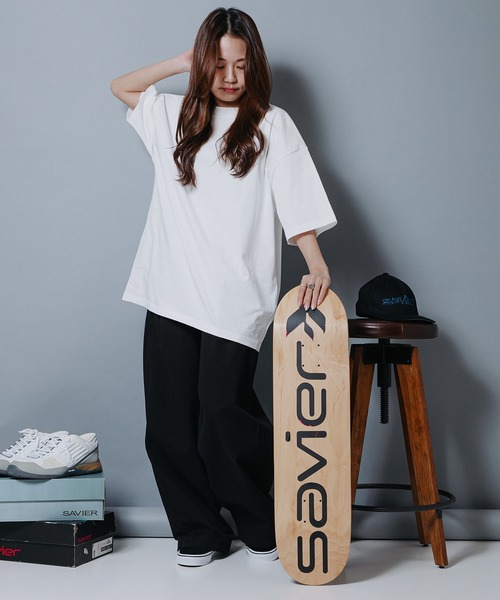SAVIER（サビアー）の「【SAVIER/サビアー】オーバーサイズ　バックプリントTシャツ（Tシャツ/カットソー・メンズ・ホワイト/スミクロ・LARGE/MEDIUM）」の12枚目の写真
