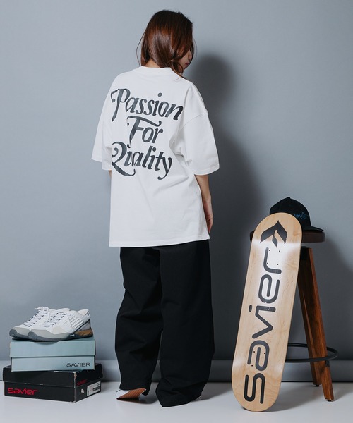 SAVIER（サビアー）の「【SAVIER/サビアー】オーバーサイズ　バックプリントTシャツ（Tシャツ/カットソー・メンズ・ホワイト/スミクロ・LARGE/MEDIUM）」の10枚目の写真