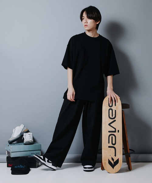 SAVIER（サビアー）の「【SAVIER/サビアー】オーバーサイズ　バックプリントTシャツ（Tシャツ/カットソー・メンズ・ホワイト/スミクロ・LARGE/MEDIUM）」の18枚目の写真