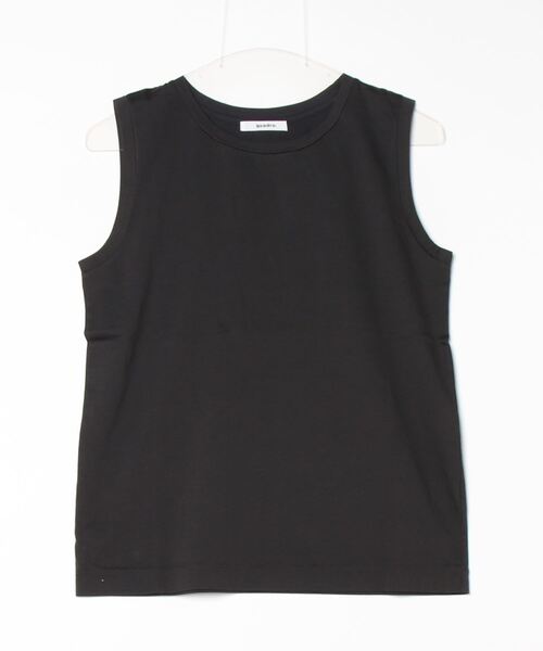 quadro(クオドロ)の「コンパクトクルローレル天竺タンクトップ(Tシャツ/カットソー・レディース・グレイッシュベージュ/ホワイト/ネイビー・FREE)」の3枚目の写真