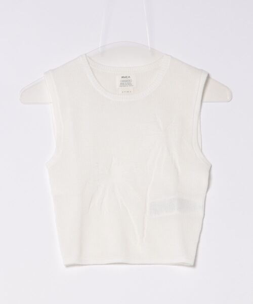 【セール】RVCA レディース SHIVER SWEATER TANK タンクトップ 【2024年夏モデル】/ルーカショート丈タンク（タンクトップ）｜RVCA（ルーカ）