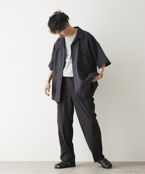 ARMY TWILL(アーミーツイル)の「ARMY TWILL / アーミーツイル別注 綿/麻 スラブシャツ(シャツ/ブラウス・メンズ・ブラック/グリーン/オレンジ・MEDIUM/LARGE)」の5枚目の写真