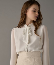 Bowtie ribbon blouse