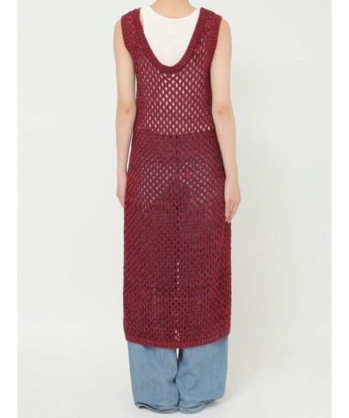 Ungrid(アングリッド)の「透かし編みニットワンピース(ワンピース・レディース・ボルドー/アイボリー・FREE)」の19枚目の写真