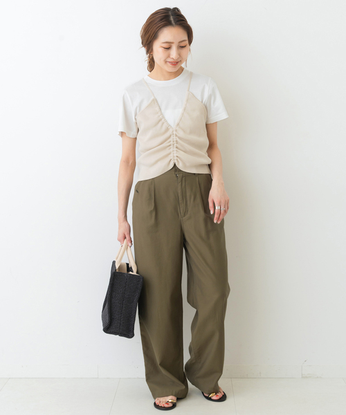 セール】Uhr / ウーア Drawstring camisole Knit 24SSUHR-KT387