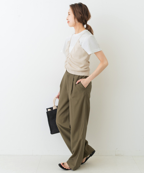 セール】Uhr / ウーア Drawstring camisole Knit 24SSUHR-KT387