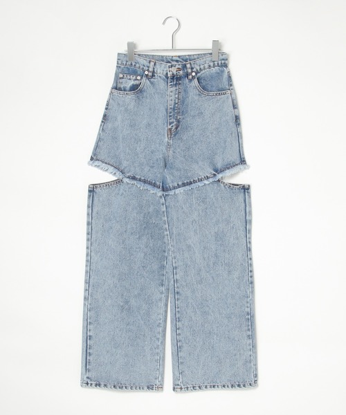 notch.（ノッチ）の「12ozサイドダメージデニムパンツ（デニムパンツ・レディース・グレー/ブルー系その他・M）」の22枚目の写真