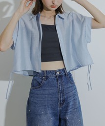 HEYUMM | ドロストクロップドシャツ(シャツ/ブラウス)