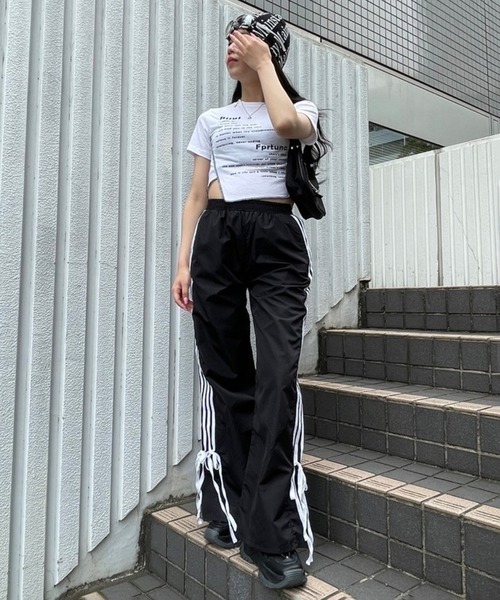 Figments(フィグメンツ)の「リボンライントラックパンツ(その他パンツ・レディース・ブラック・FREE)」の10枚目の写真