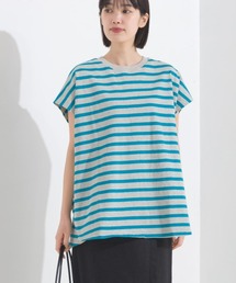 OMNES | 10番単ボーダーフレンチスリーブプルオーバー(Tシャツ/カットソー)
