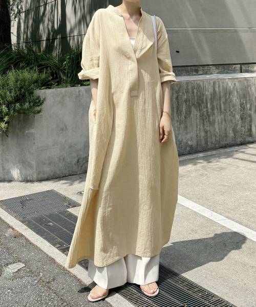美品◆Plage◆スキッパーシャツワンピース◆プラージュ セール】【R'IAM】スキッパーシャツワンピース（ワンピース