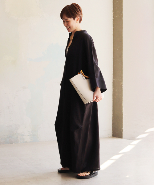 美品◆Plage◆スキッパーシャツワンピース◆プラージュ セール】【R'IAM】スキッパーシャツワンピース（ワンピース