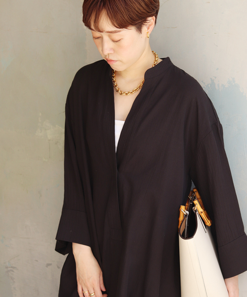 美品◆Plage◆スキッパーシャツワンピース◆プラージュ セール】【R'IAM】スキッパーシャツワンピース（ワンピース