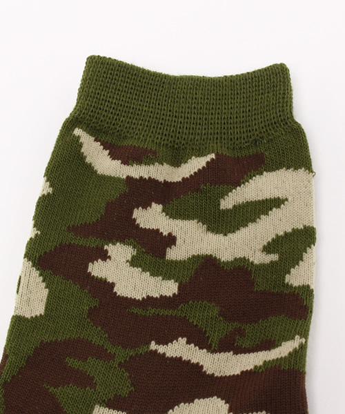WEGO（ウィゴー）の「WEGO/迷彩柄ソックス（ソックス/靴下・レディース・グリーン・FREE）」の2枚目の写真