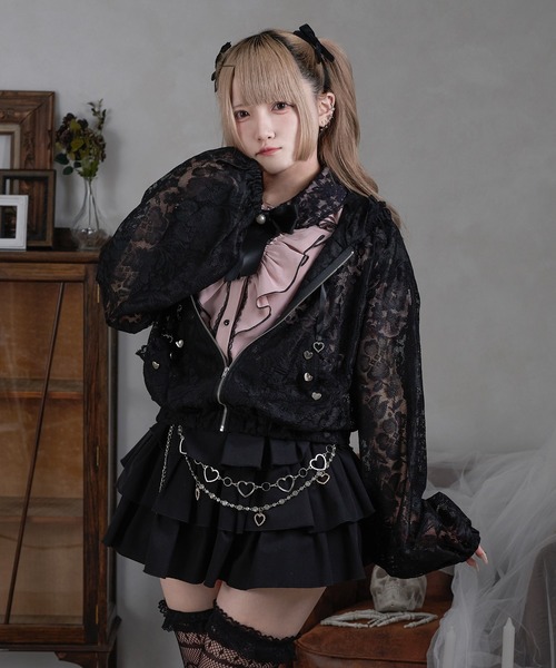 Pal elfy（パルエルフィー）の「ハートスタッツレースパーカー