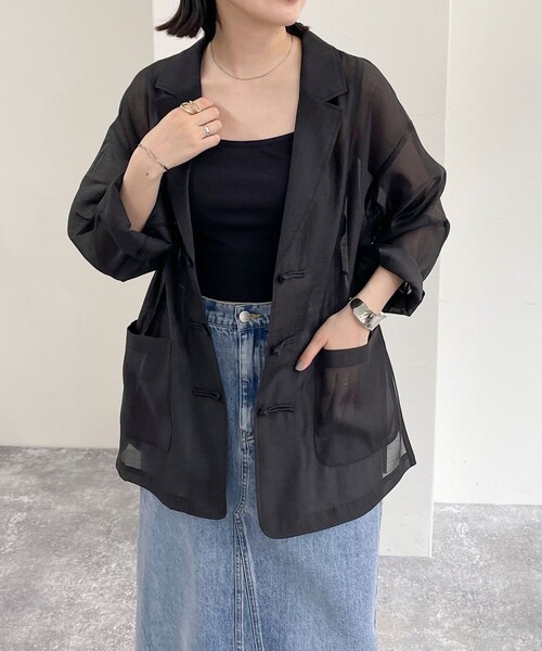 Fredy emue グレイッシュブルー 箔ありデニムジャケット fredy emue 「fredy emue」 デニムジャケット 38 ブルー
