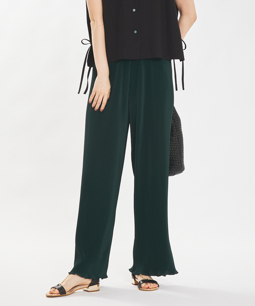 abahouse mavie(アバハウスマヴィ)の「【ロングセラー!】クリスタルプリーツイージーパンツ(その他パンツ・レディース・グリーン系その他/モカ/ブラウン系その他/ストライプ・フリー)」の8枚目の写真