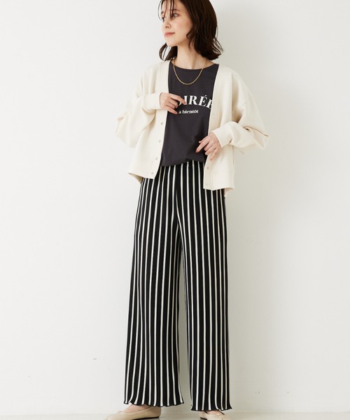 abahouse mavie(アバハウスマヴィ)の「【ロングセラー!】クリスタルプリーツイージーパンツ(その他パンツ・レディース・グリーン系その他/モカ/ブラウン系その他/ストライプ・フリー)」の21枚目の写真