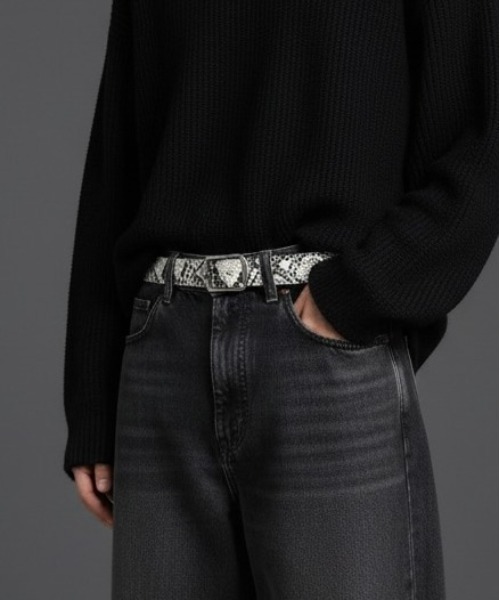 セール】【OKUOKU 0909】ベルト belt スクエアバックル ユニセックス