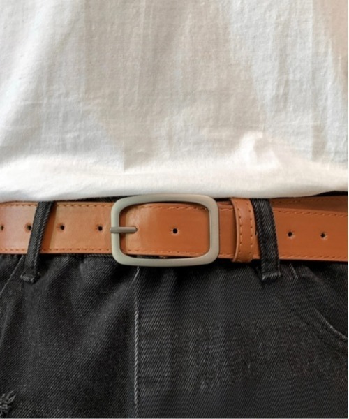 セール】【OKUOKU 0909】ベルト belt スクエアバックル ユニ