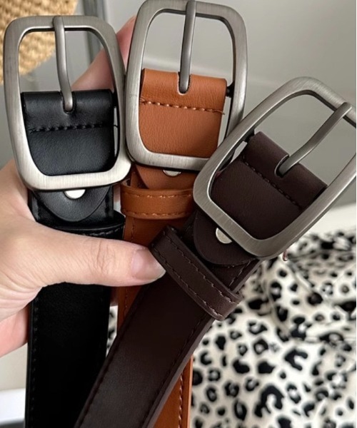 セール】【OKUOKU 0909】ベルト belt スクエアバックル ユニ