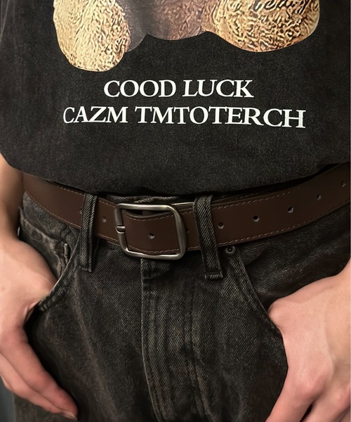 セール】【OKUOKU 0909】ベルト belt スクエアバックル ユニセックス